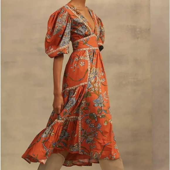 Love the Label Dresses & Skirts - EUC: Love the Label V-neck Puff Sleeve Dress size Small Boho Bohemian Party